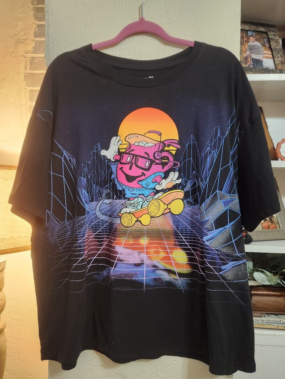 Mad Engine X Kool Aid Skateboarding Black Tshirt P2P 25